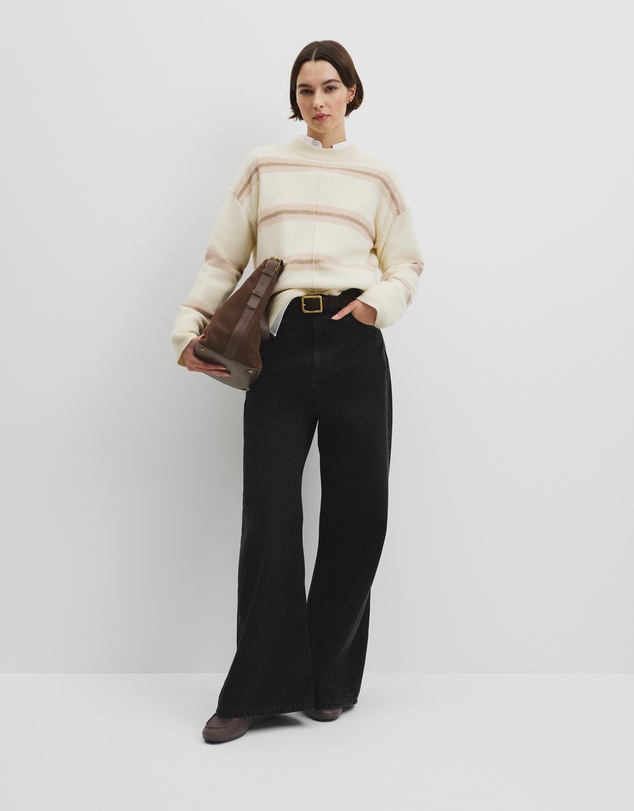 Country Road - Extrafine Merino Stripe Crew Neck Knit