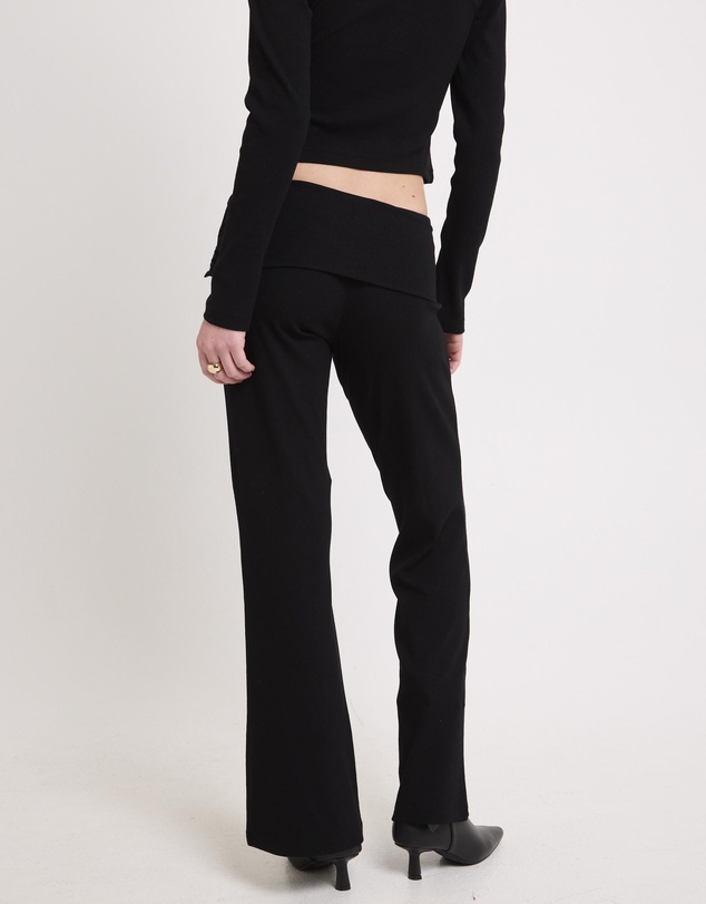Neon Hart - Rib Fold Waist Flare Pants