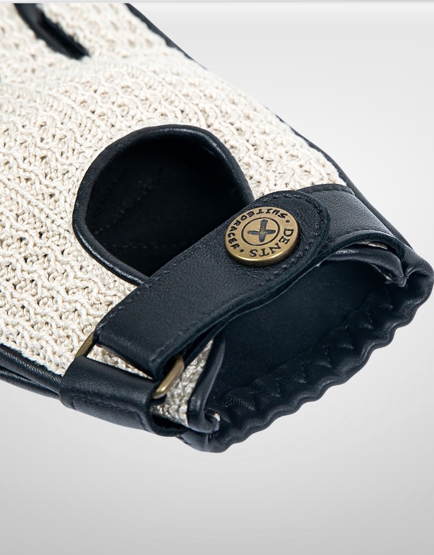 DENTS - Suited Racer x Crochet Back Fingerless Driving Gloves