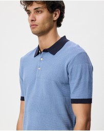 Scotch & Soda - Knitted Tone On Tone Striped Regular Fit Polo