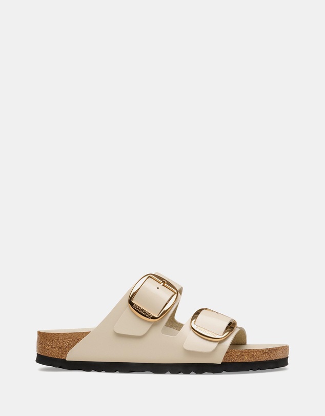 Birkenstock - Arizona Big Buckle Natural Leather Patent Regular - Women's