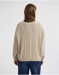 Oxford - Evie Cable Knit Crew Neck