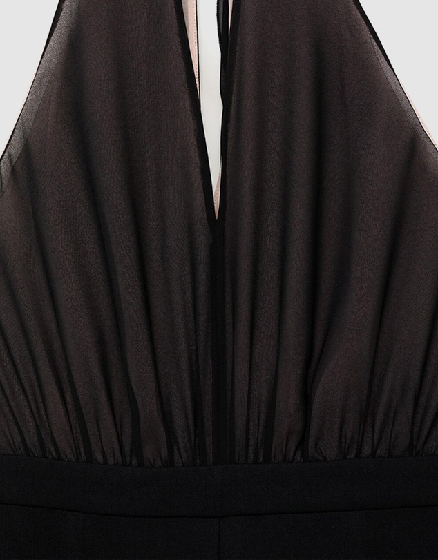 M.N.G - Halter-Neck Jumpsuit With Scarf