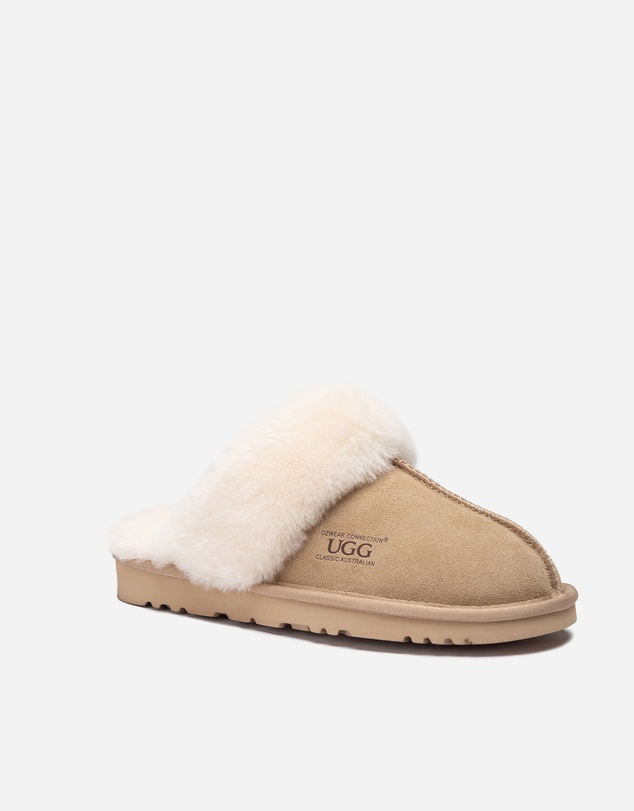 Ozwear Connection Uggs - Ugg Slippers Premium Australia Sheepskin Unisex Scuffette Suede