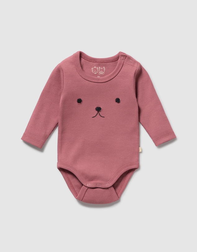 Wilson & Frenchy - Organic Rib Long Sleeved Bodysuit - Babies