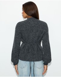 Dazie - Last Call Cinched Knit Cardigan