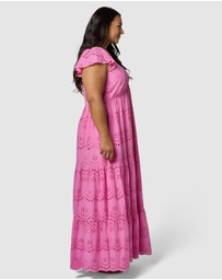 Something 4 Olivia - Violet Broderie Maxi Dress