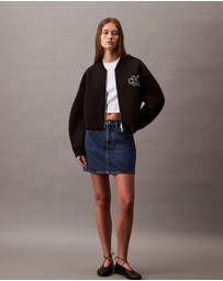 Calvin Klein Jeans - Smooth Cropped Relaxed Bomber Jacket