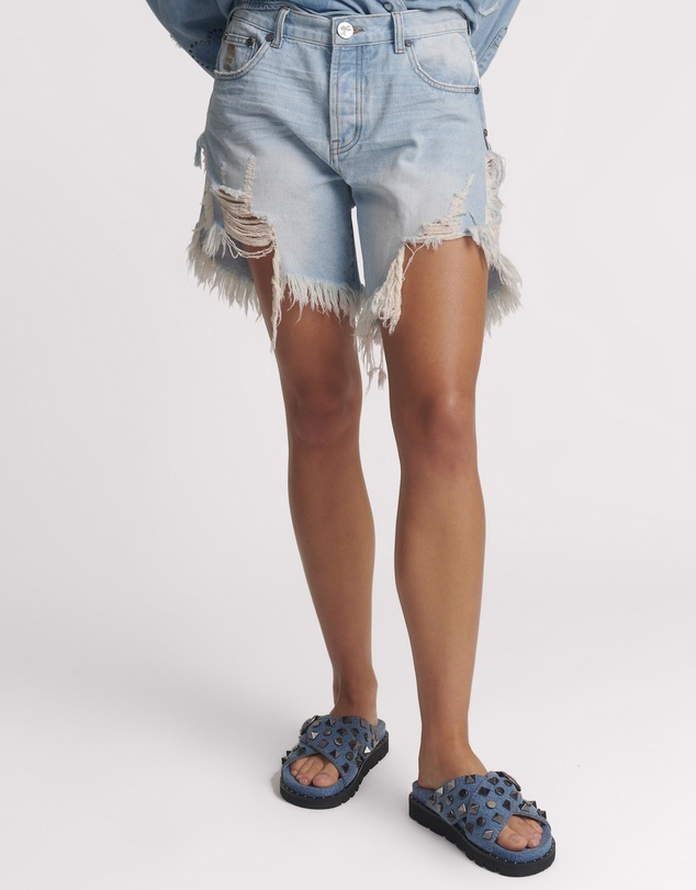 ONE TEASPOON - Studded Denim Iggy Slides