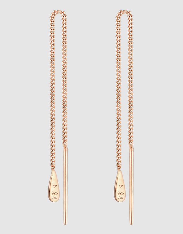 Elli Jewelry - Teardrop Earrings in Rose Gold-Plated 925 Silver
