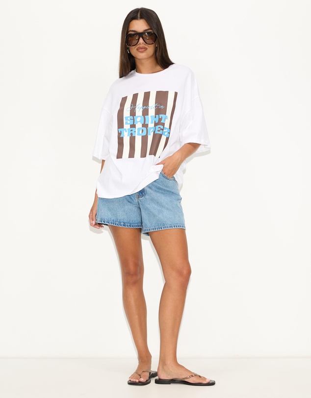 Dazie - St Tropez Oversized Graphic Tee