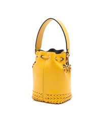 Pre-Loved by Azura Reborn - Pre-Loved Mini Embossed Leather Whipstitch Mon Tresor Bucket Bag