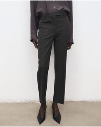 M.N.G - Slim Cropped Pinstripe Trousers
