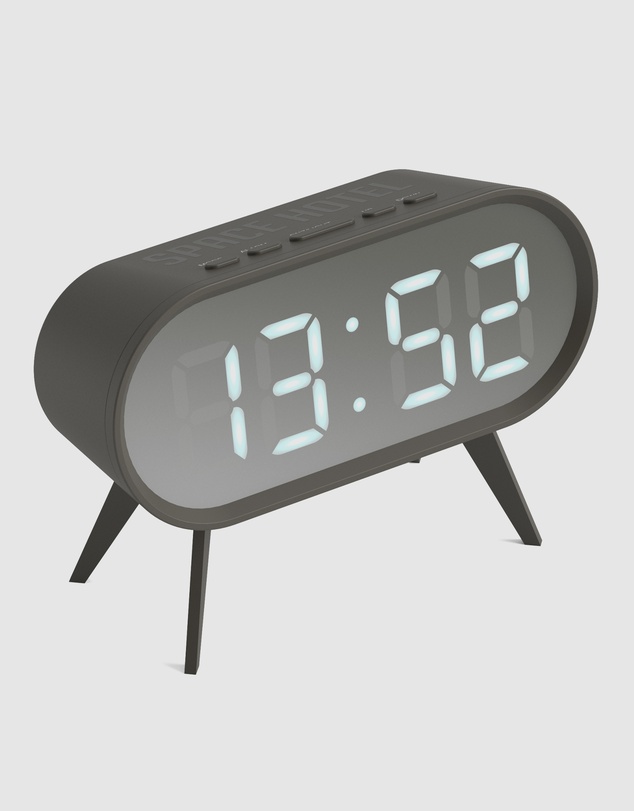 Newgate - Newgate Space Hotel Cyborg Led Alarm Clock Grey