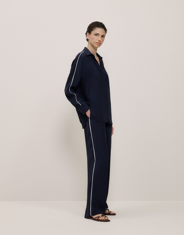 Trenery - Piping Detail Pull On Pant in Night Sky