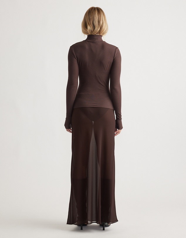 Decjuba - Alicia High Neck Long Sleeve Top