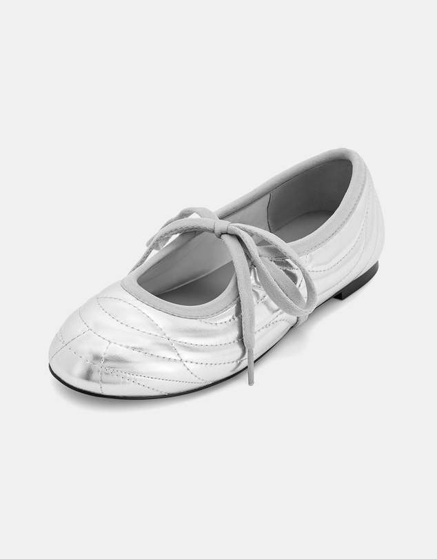 JW PEI - Erika Topstitching Lace-Up Ballet Flats
