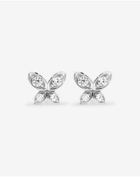 Michael Hill - Cubic Zirconia Butterfly Stud Earrings in Sterling Silver