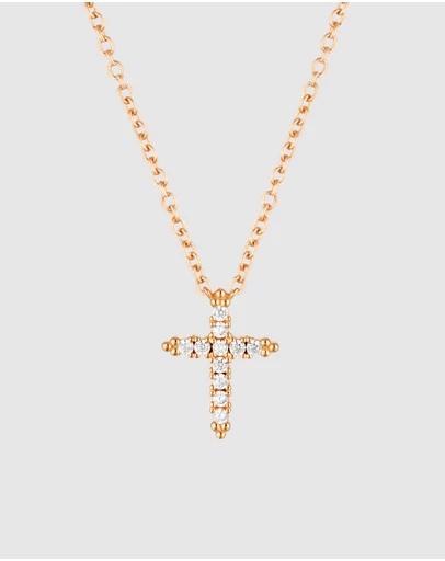 Georgini - Rock Star Cross Rose Gold Pendant