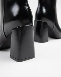 RAID - Hermine high block heeled boots in black