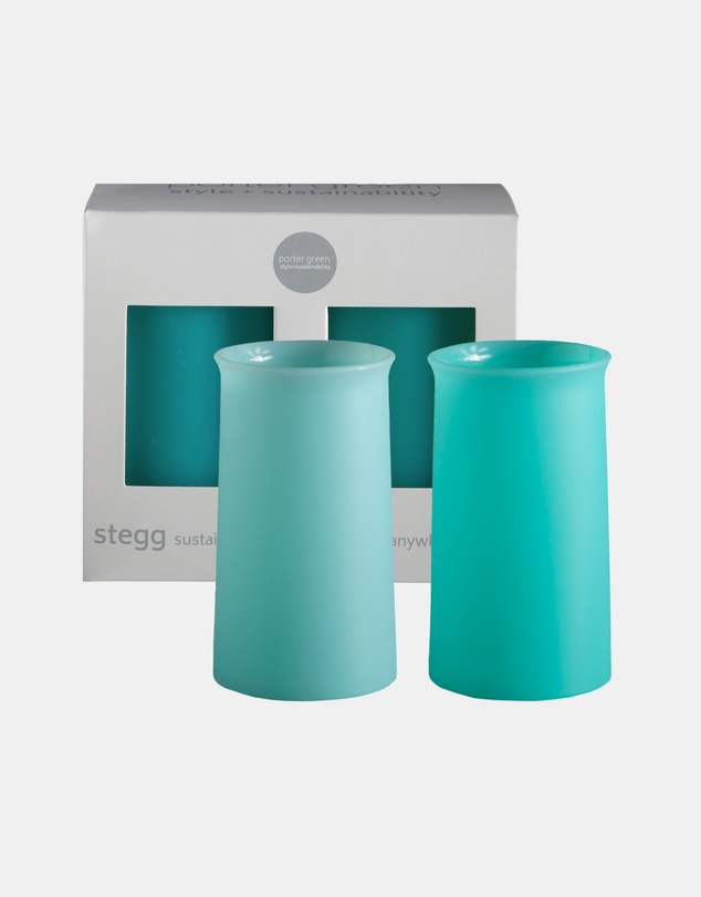 porter green - stegg | silicone unbreakable highball glasses