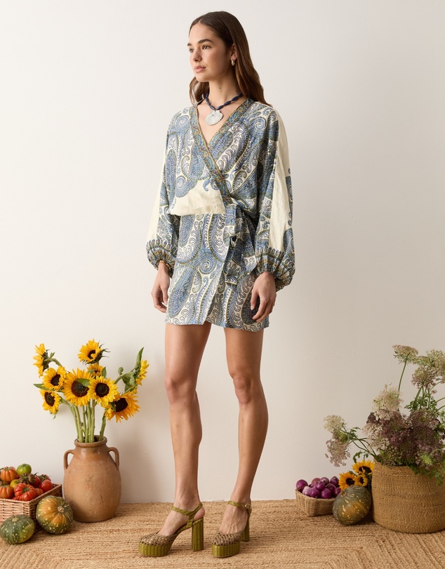 BOTEH - Arcadia Paisley Mini Robe Dress