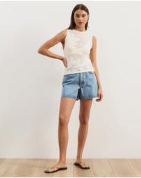 Atmos&Here - Intarsia Knit Tank