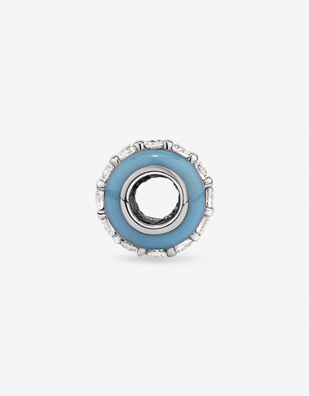 Michael Hill - Pendant Spacer with Blue Enamel and Cubic Zirconia in Silver