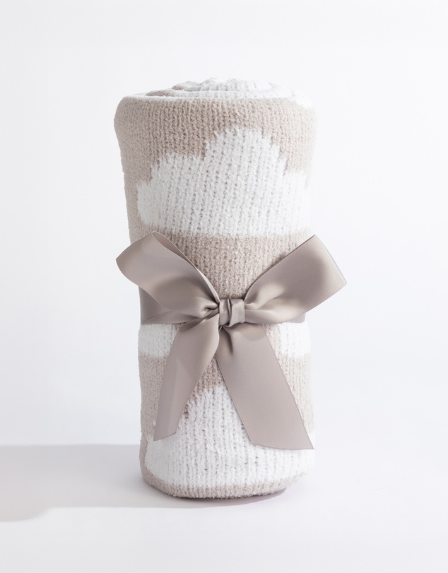 Living Textiles - Chenille Blanket - Grey Clouds
