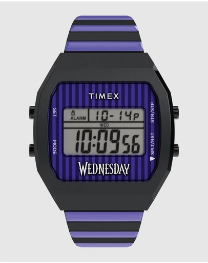 TIMEX - Timex x Wednesday T80 36mm Stainless Steel Expansion Band Watch
