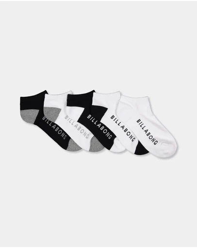 Billabong - Womens Pacific 5 Pack Ankle Socks
