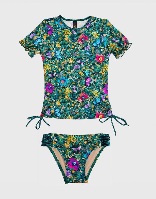 Aqua Blu Kids - Elm Short Sleeve Rash Vest Set - Kids