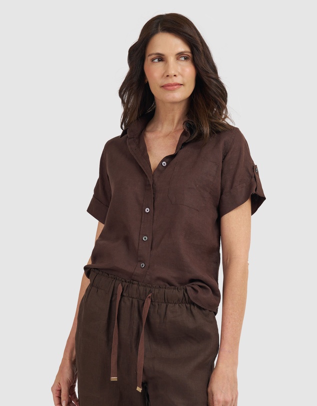 CAMIXA - FEBE Short Sleeve Linen shirt