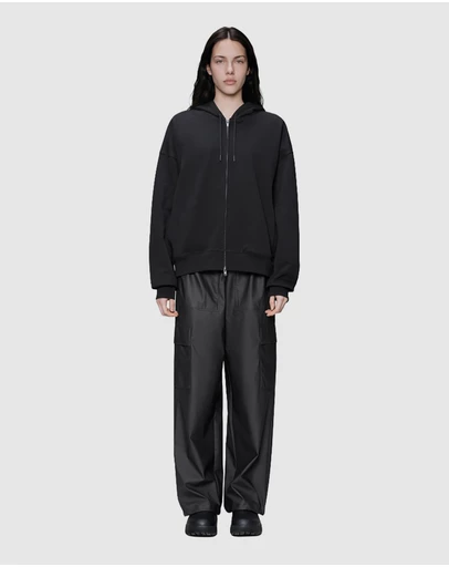 RAINS - Women's Classic Zip Hoodie Splash 3D Black
