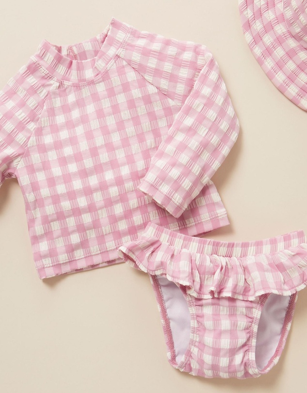 Purebaby - Printed Long Sleeve Rashie Set Swim -Kids-Babies