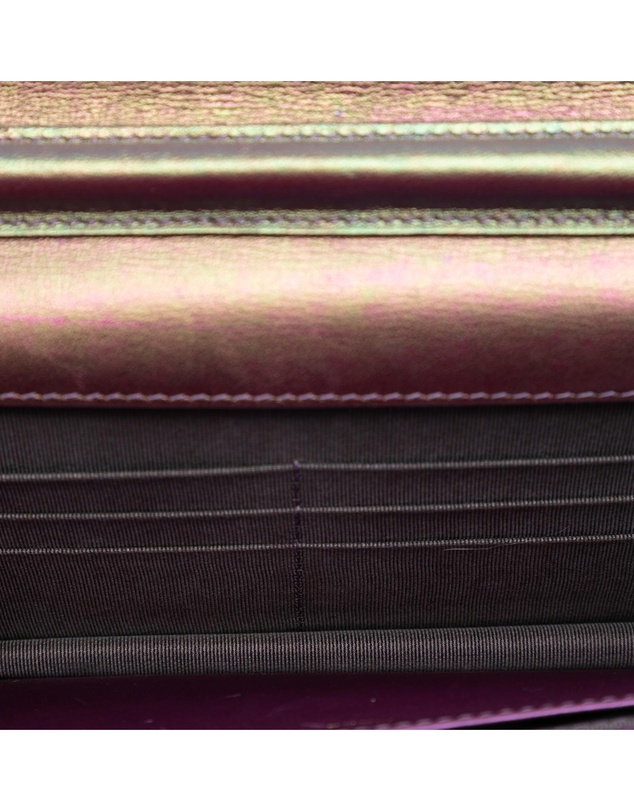 Pre-Loved by Azura Reborn - Pre-Loved CC Quilted Iridescent Lambskin Wallet on Chain