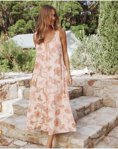Petal & Pup - Bowman Maxi Dress - Pink Floral