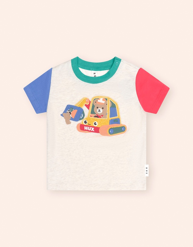 Huxbaby - Excavator Hux Spliced Tee - Babies-Kids