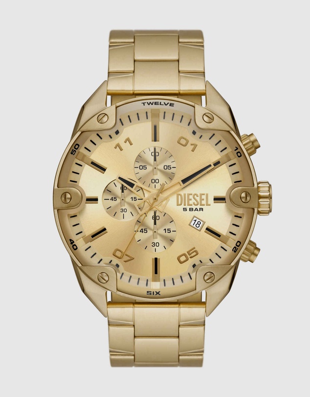 Diesel - Spiked Gold-Tone Chronograph Watch