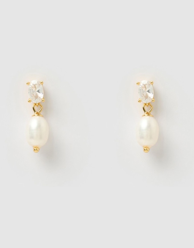 Izoa - Millie Pearl Stud Earrings
