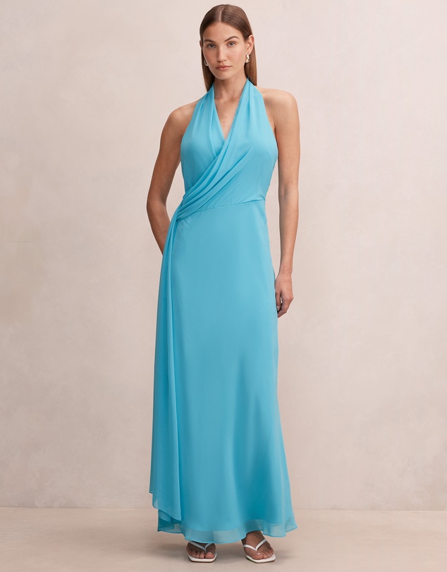 Forever New - Rory Halter Neck Drape Maxi Dress