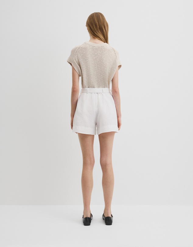 Country Road - Organically Grown Linen Tuck Front Short