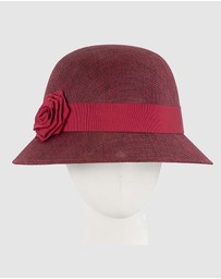 Max Alexander - Cloche Red Rose Bucket Hat