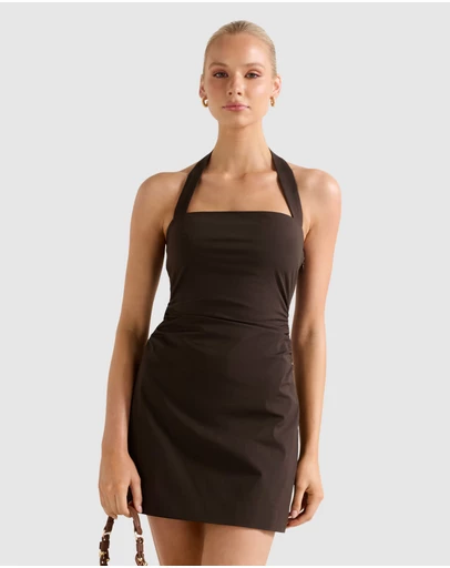 Forever New - Imogen Stretched Cotton Halter Neck Mini Dress