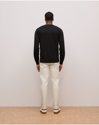 Trenery - Merino Classic Crew in Black