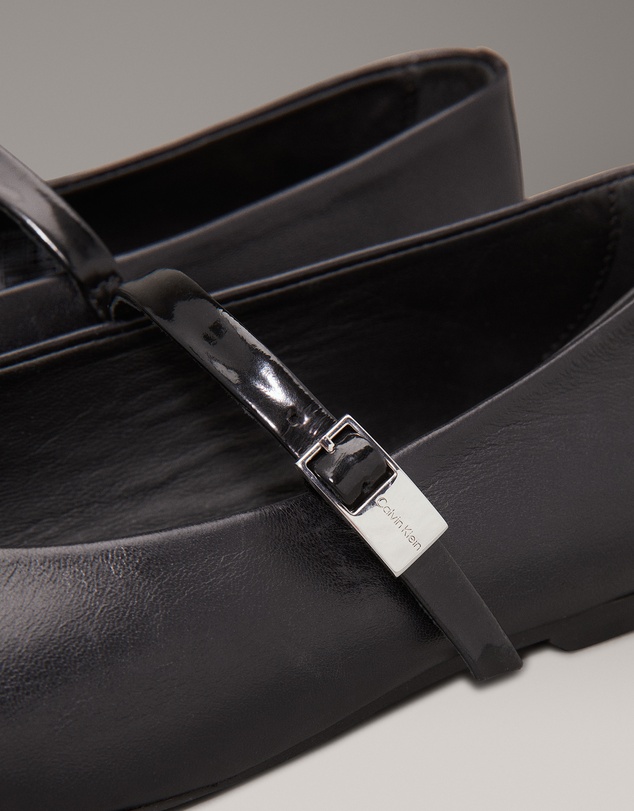 Calvin Klein - Leather Mary Jane Ballerinas