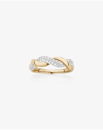 Michael Hill - Twist Ring with 0.20 Carat TW of Diamonds in 10kt Yellow Gold