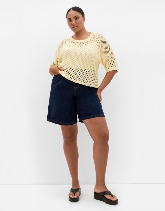City Chic - Crochet Knit Top