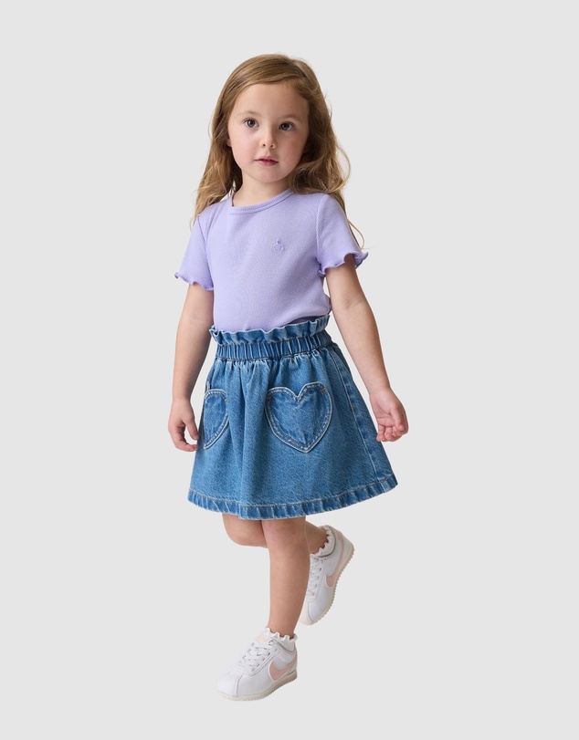 GAP - Heart Pocket Denim Skirt - Babies-Kids