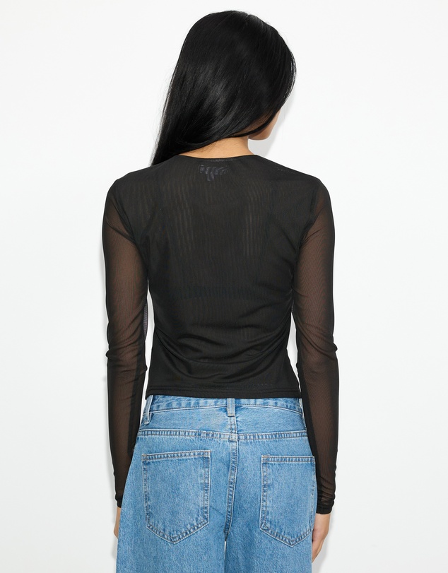 Dazie - Aliyah Keyhole Mesh Top